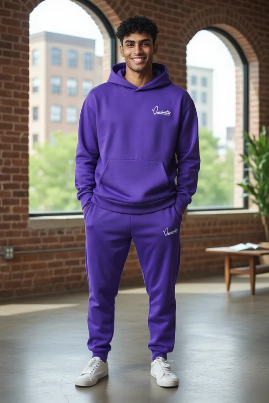 Purple Overhead Cuffed Bottom Tracksuit
