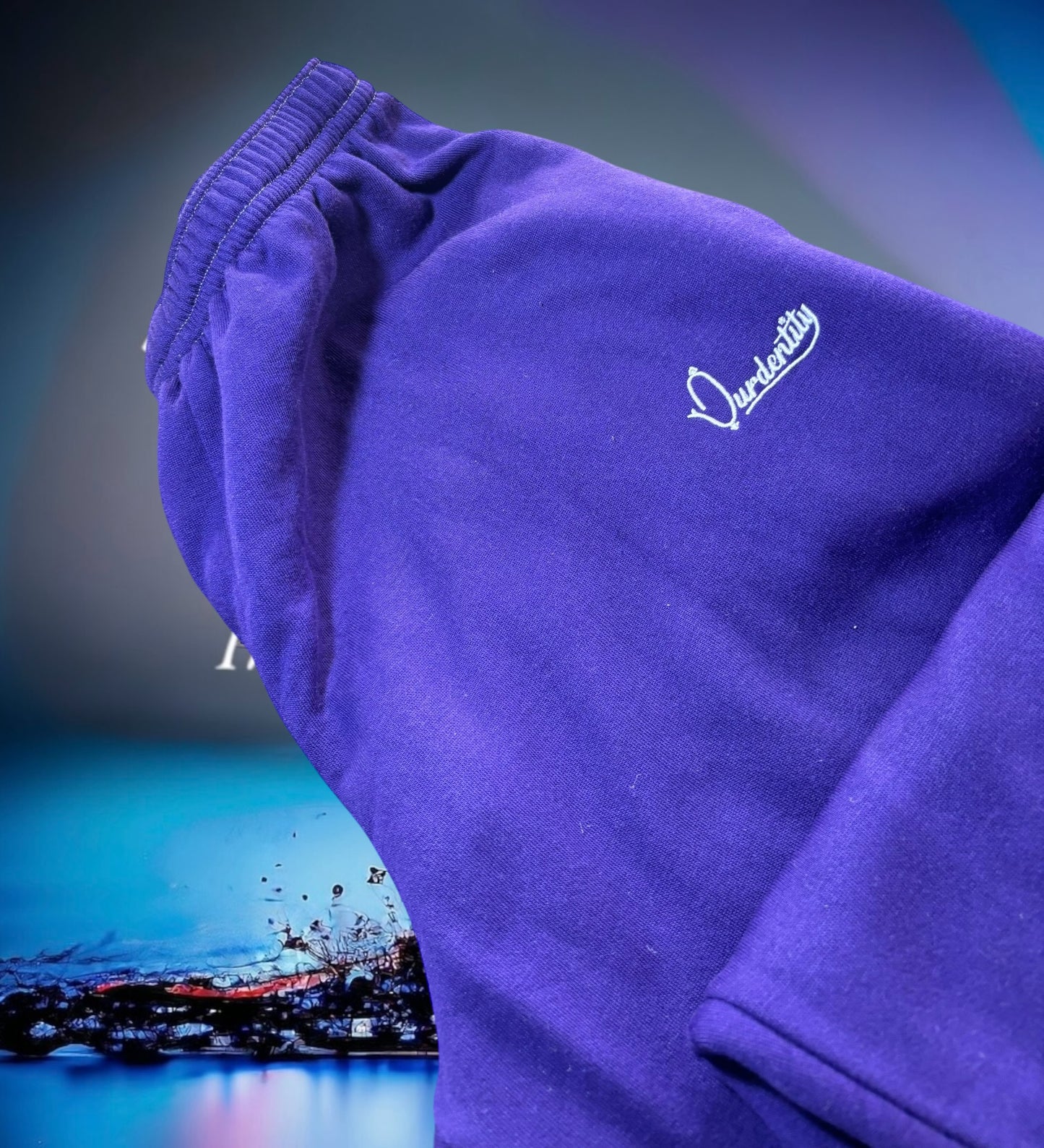 Cuffed ankle joggers purple