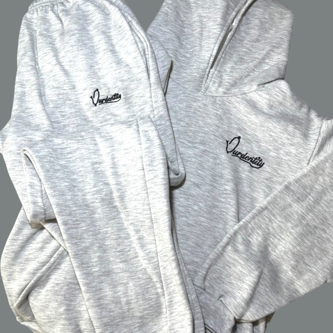 Silver Grey Overhead Tracksuit with Open Ankle Bottoms