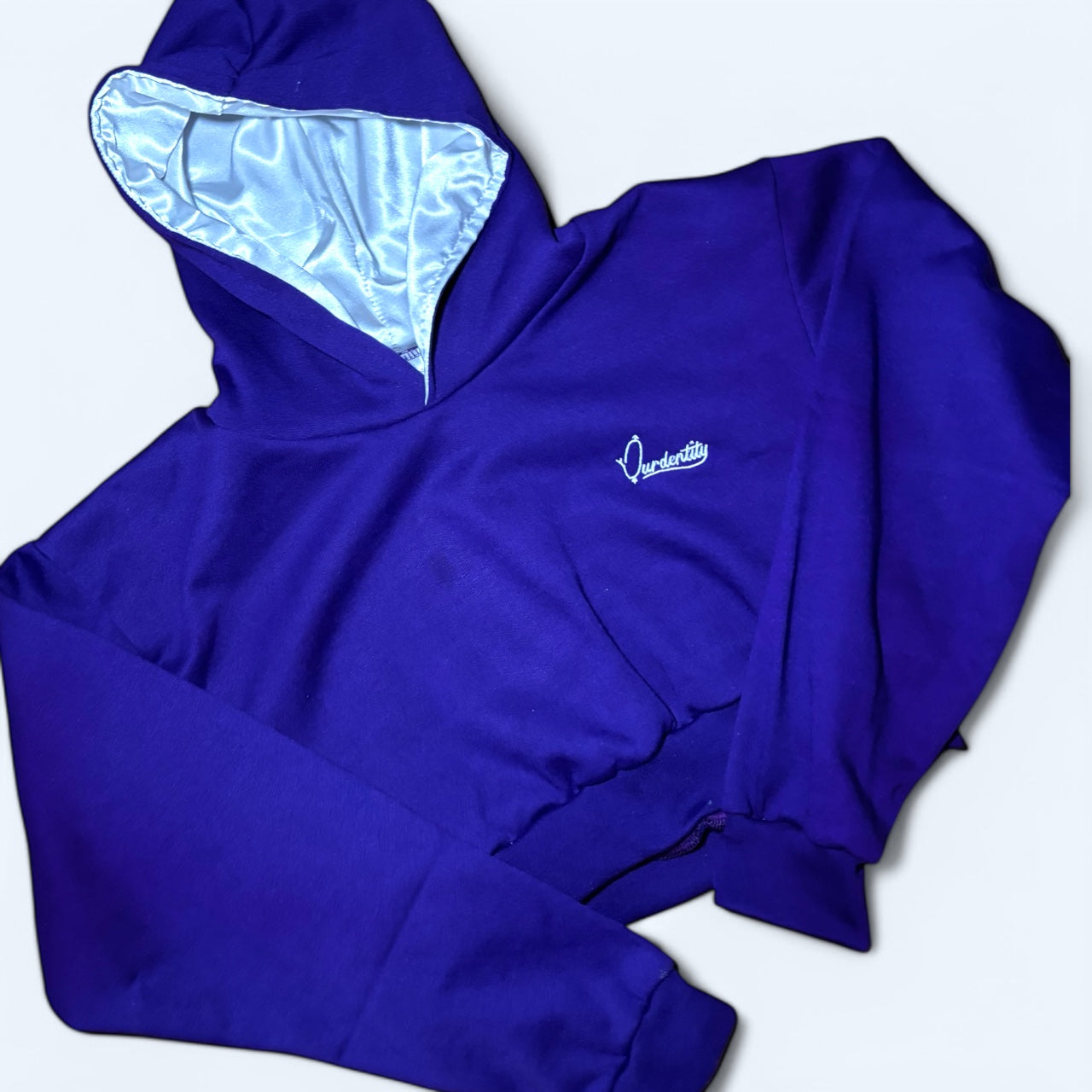 Royal Blue Crop Overhead Hoodie