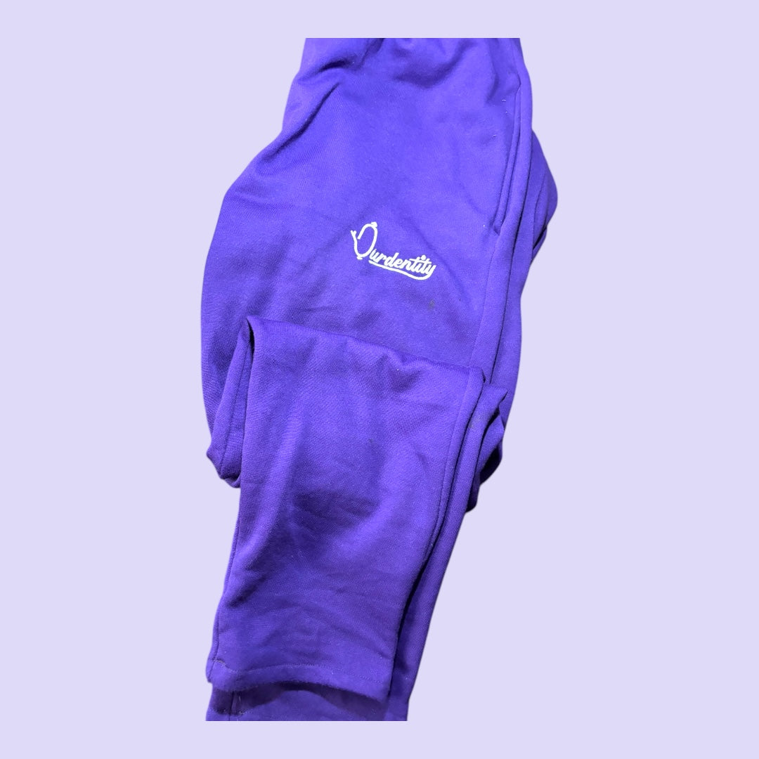 Purple Open Ankle Tracksuit Bottoms