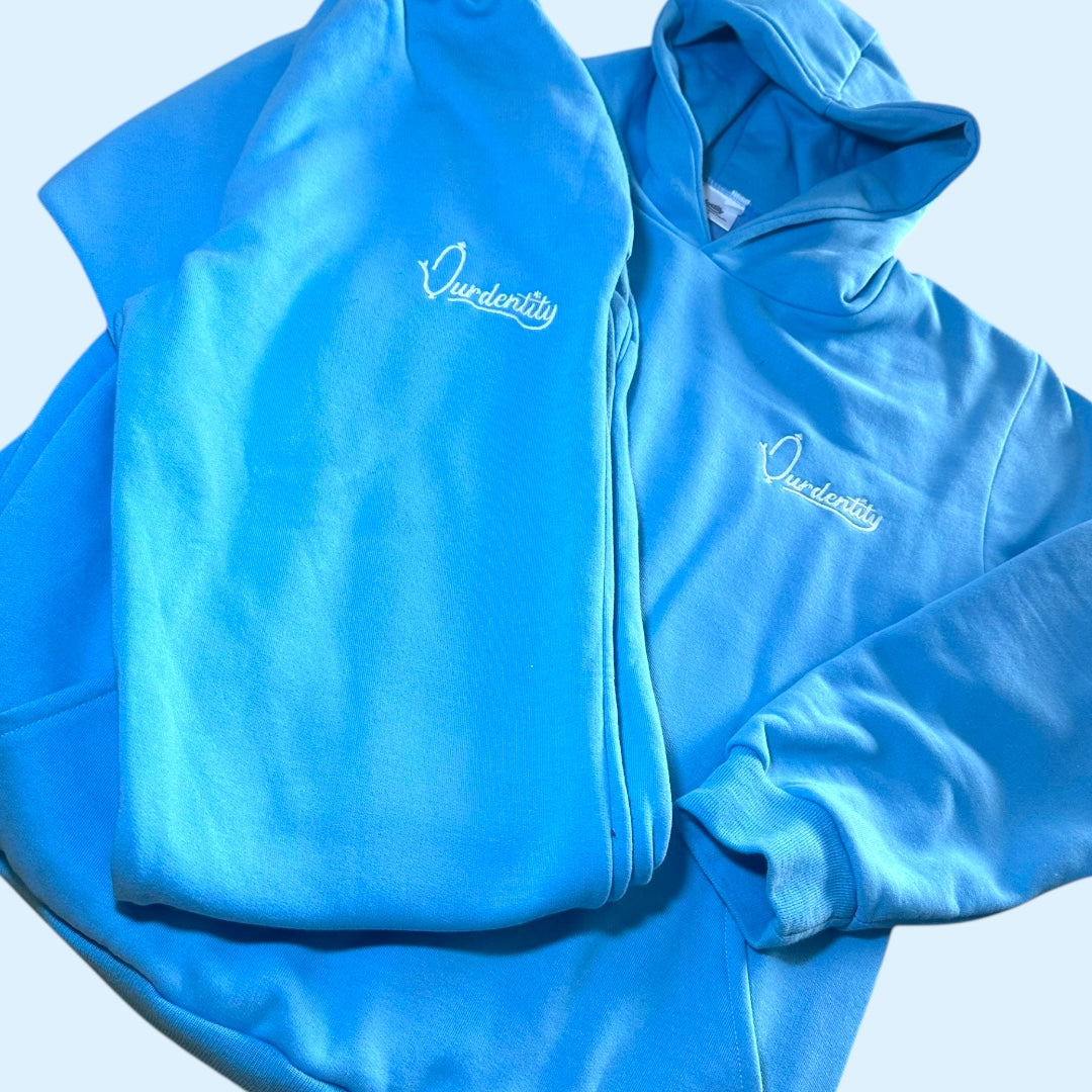 Sky Blue Overhead Cuffed Bottom Tracksuit