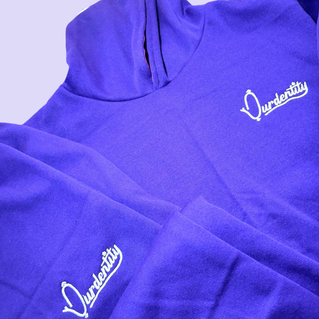 Purple Overhead Tracksuit with Open Ankle Bottoms