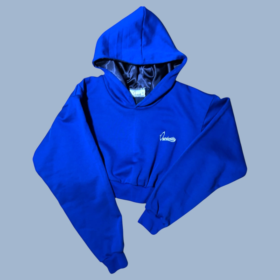 Lagoon Blue Crop Overhead Hoodie