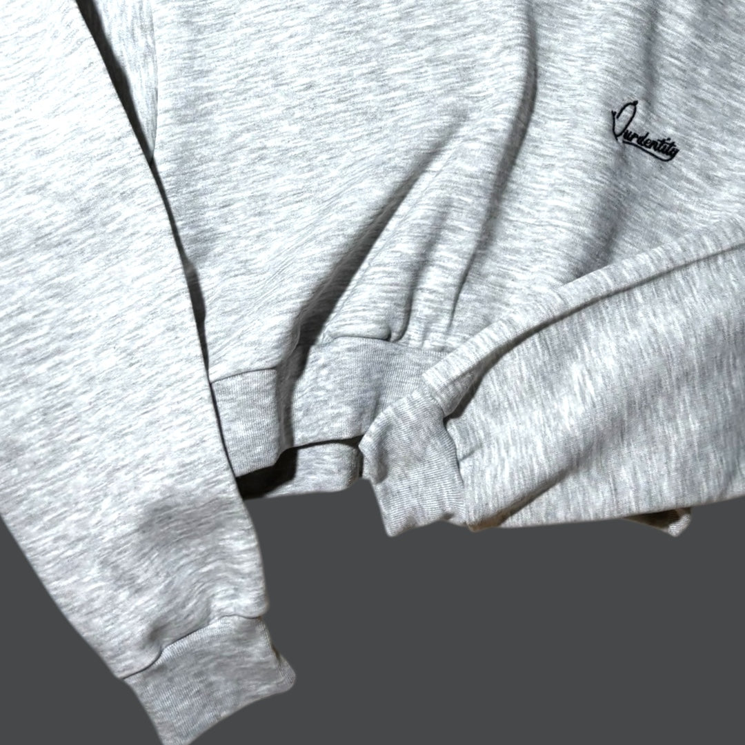 Silver Grey Crop Overhead Hoodie