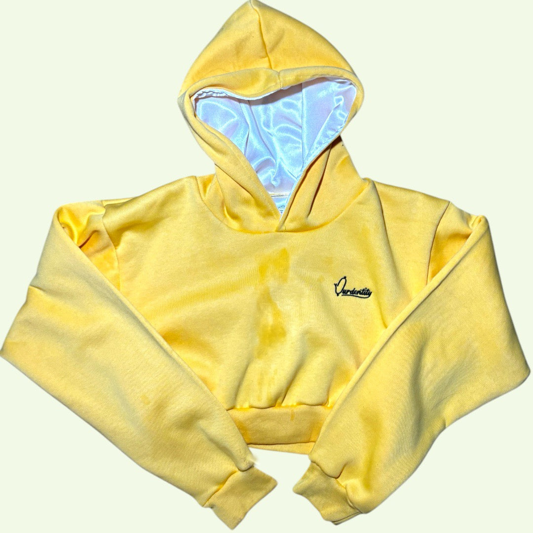 Yellow Crop Overhead Hoodie