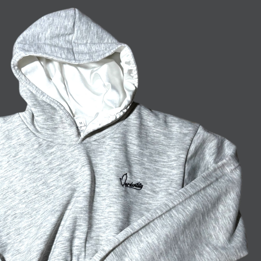 Silver Grey Crop Overhead Hoodie