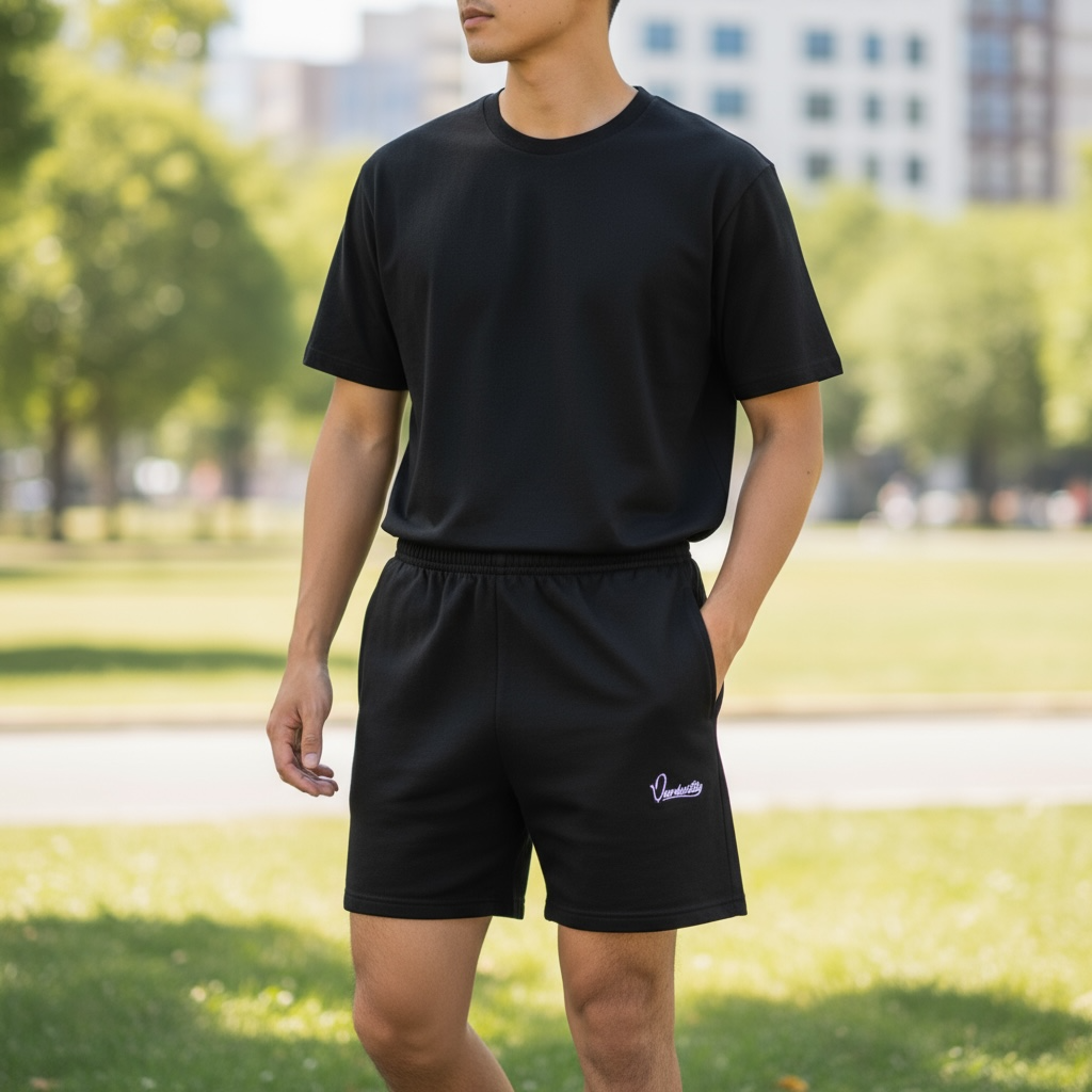 Black Tracksuit Shorts