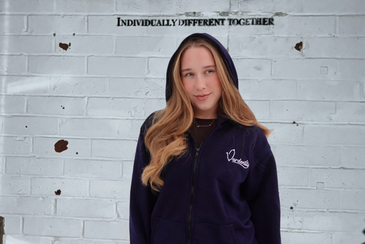 Luxe Navy Blue Tracksuit with Satin Lined Hood