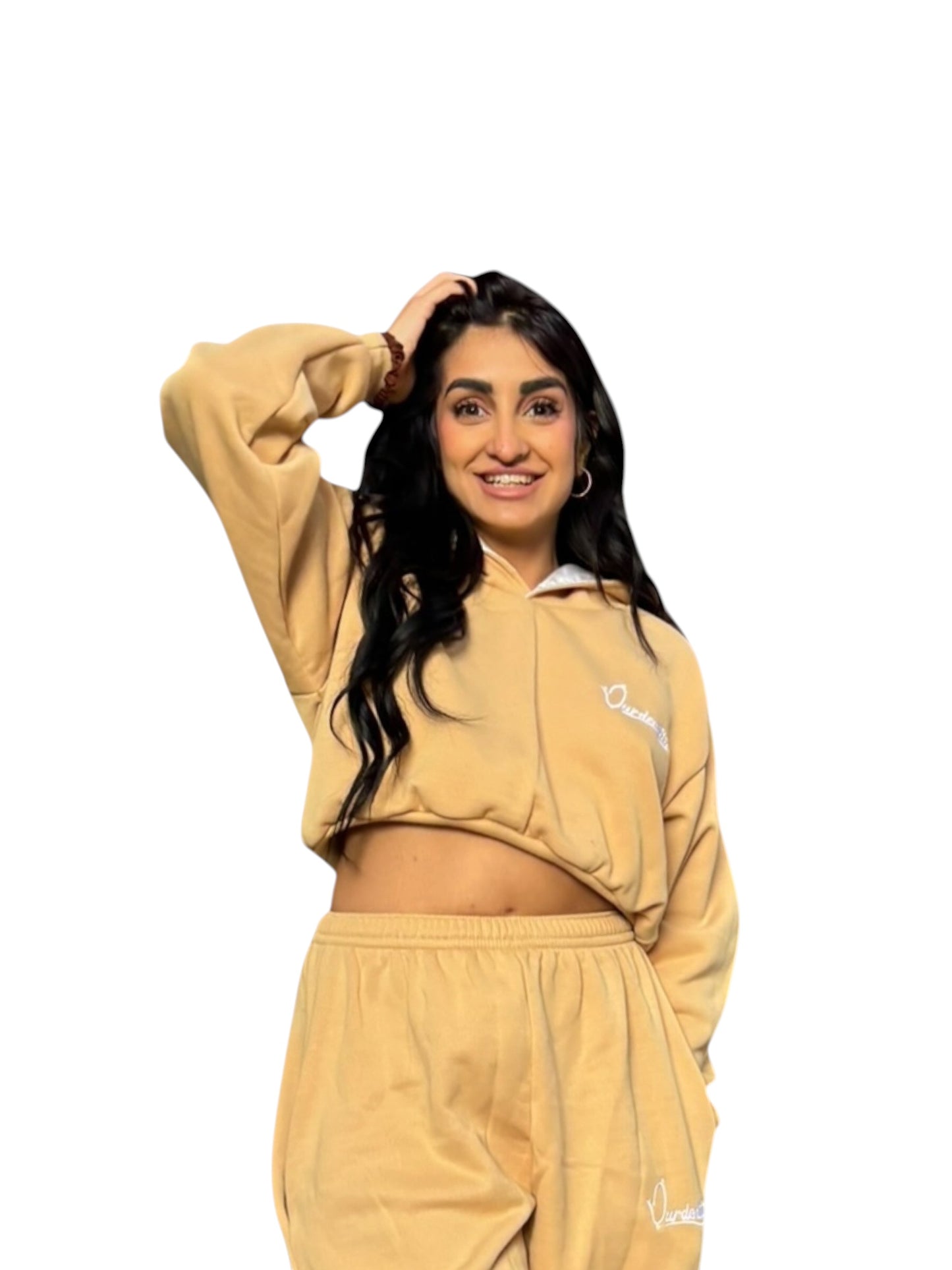 Caramel Luxe Crop Hoodie