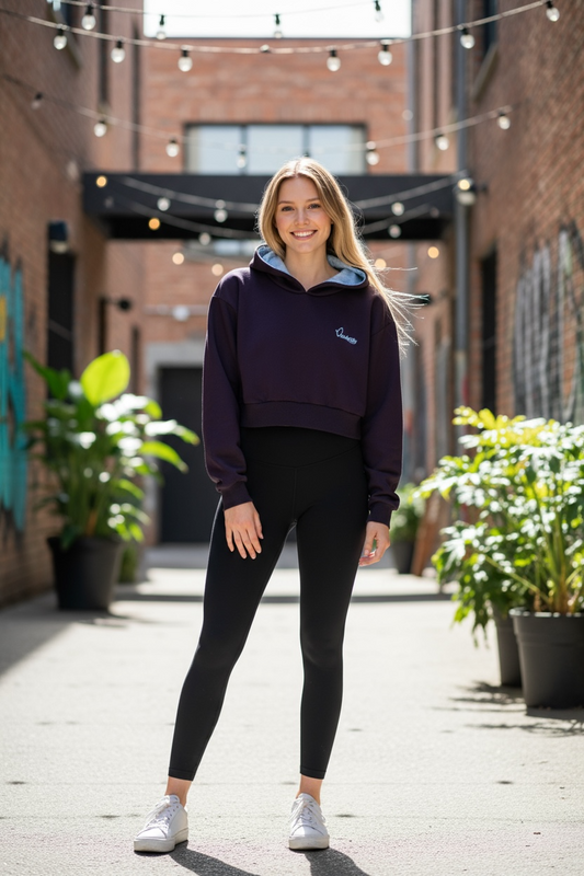 Brown Crop Overhead Hoodie