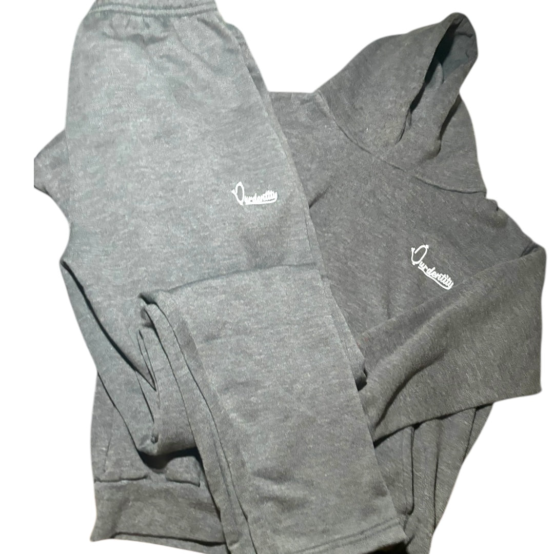 Raven Grey Overhead Tracksuit with Open Ankle Bottoms