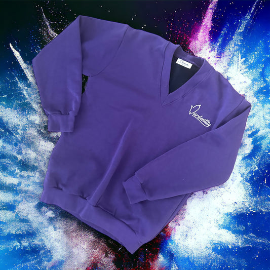 Purple V neck jumper