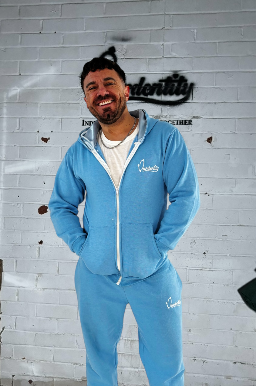 Satin Lined Sky Blue Hoodie