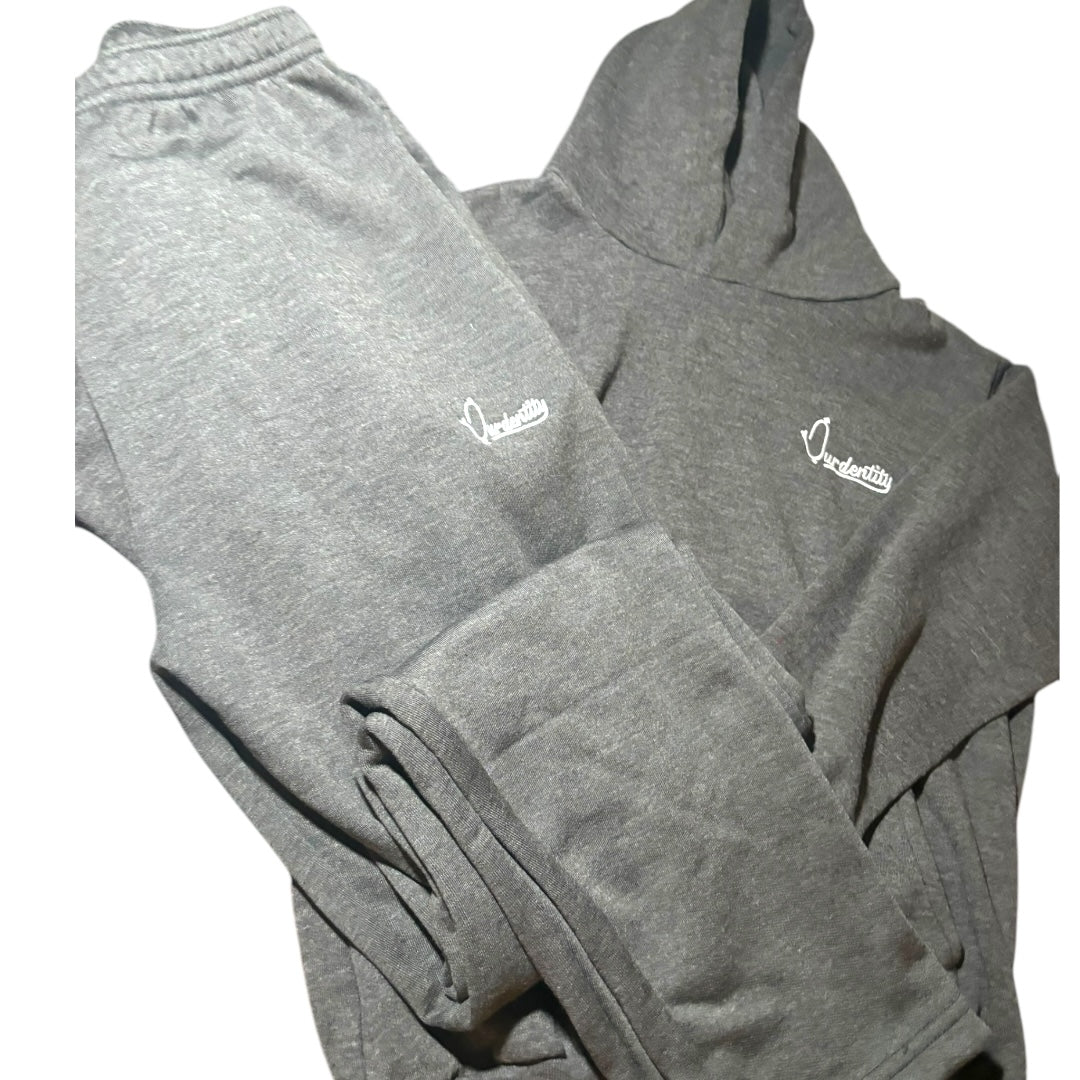 Raven Grey Overhead Tracksuit with Open Ankle Bottoms