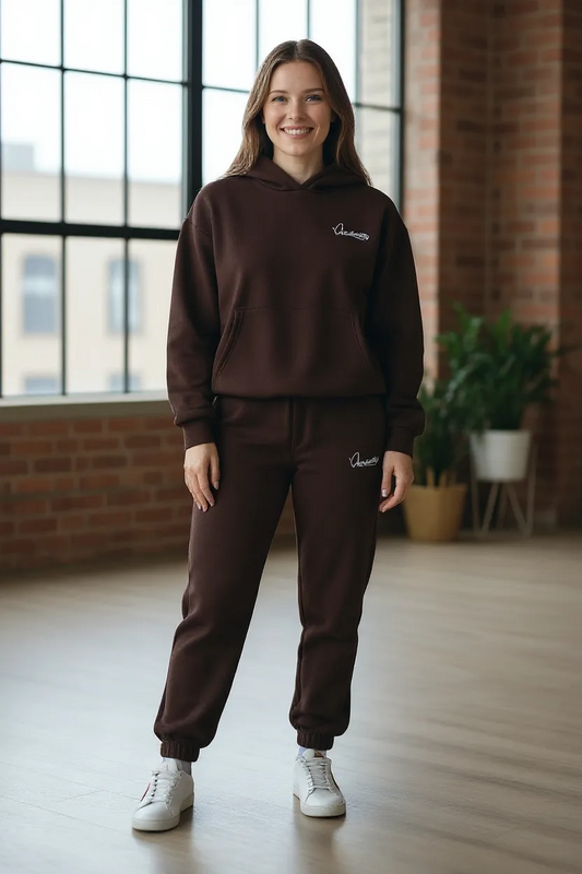 Brown Overhead Cuff Bottom Tracksuit