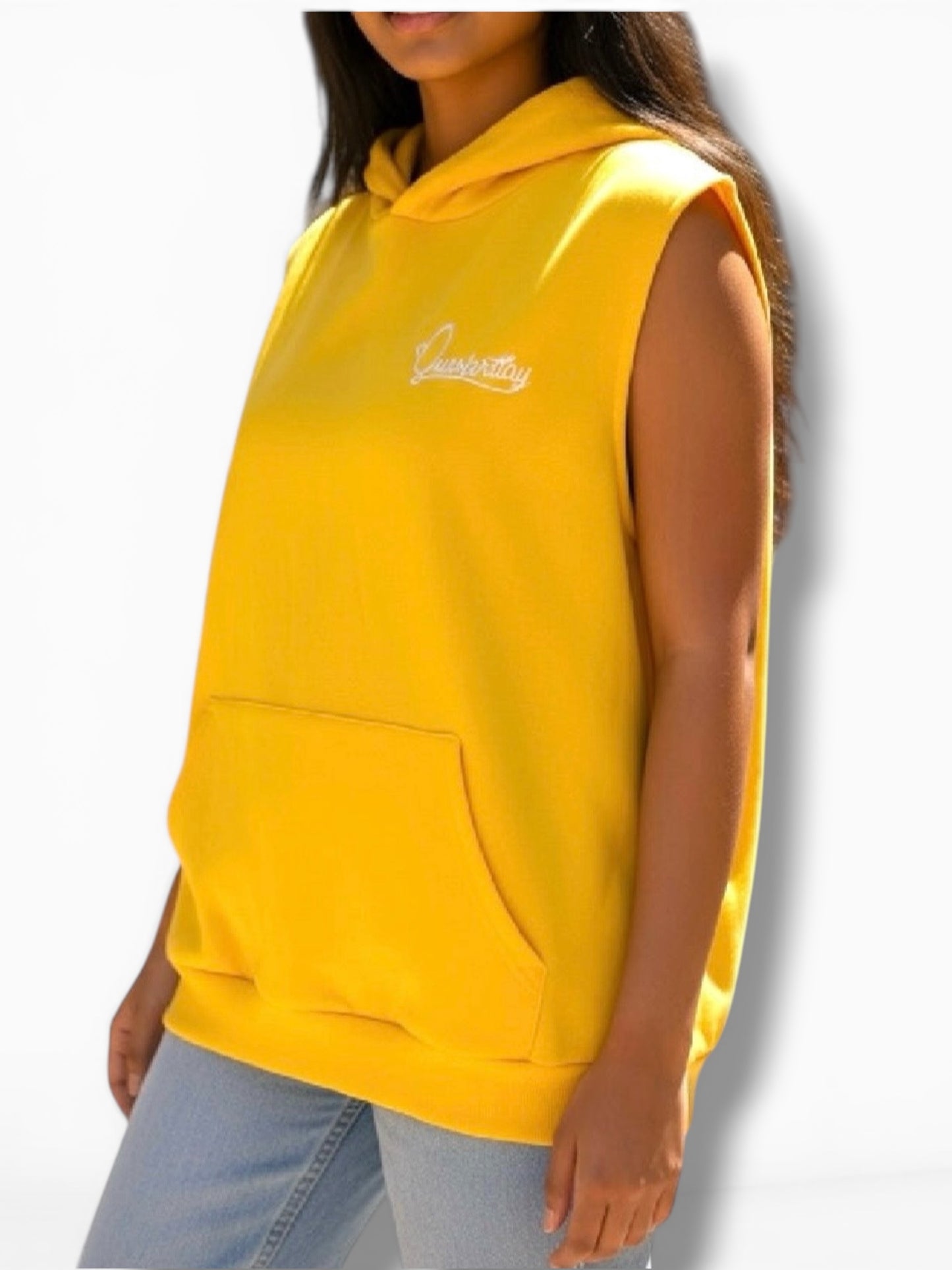 Yellow Signature Sleeveless Hoodie