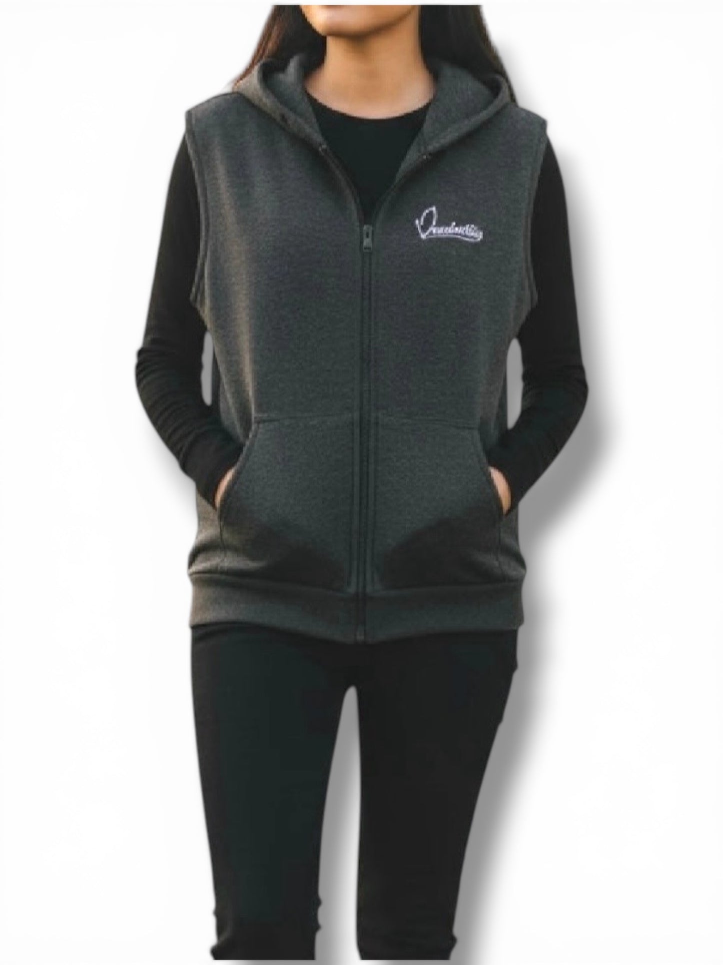 Raven Grey Signature Sleeveless Hoodie