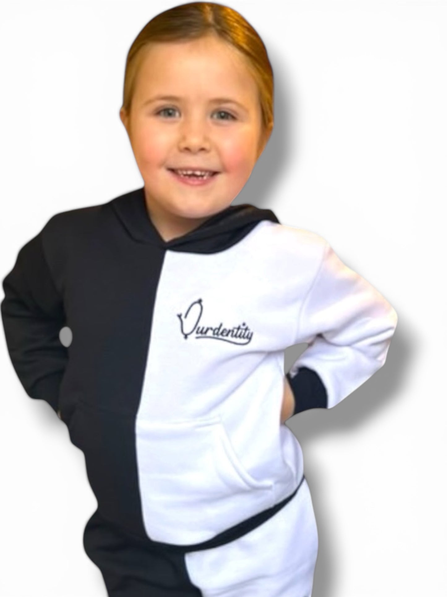 Black and White Kids Tracksuit
