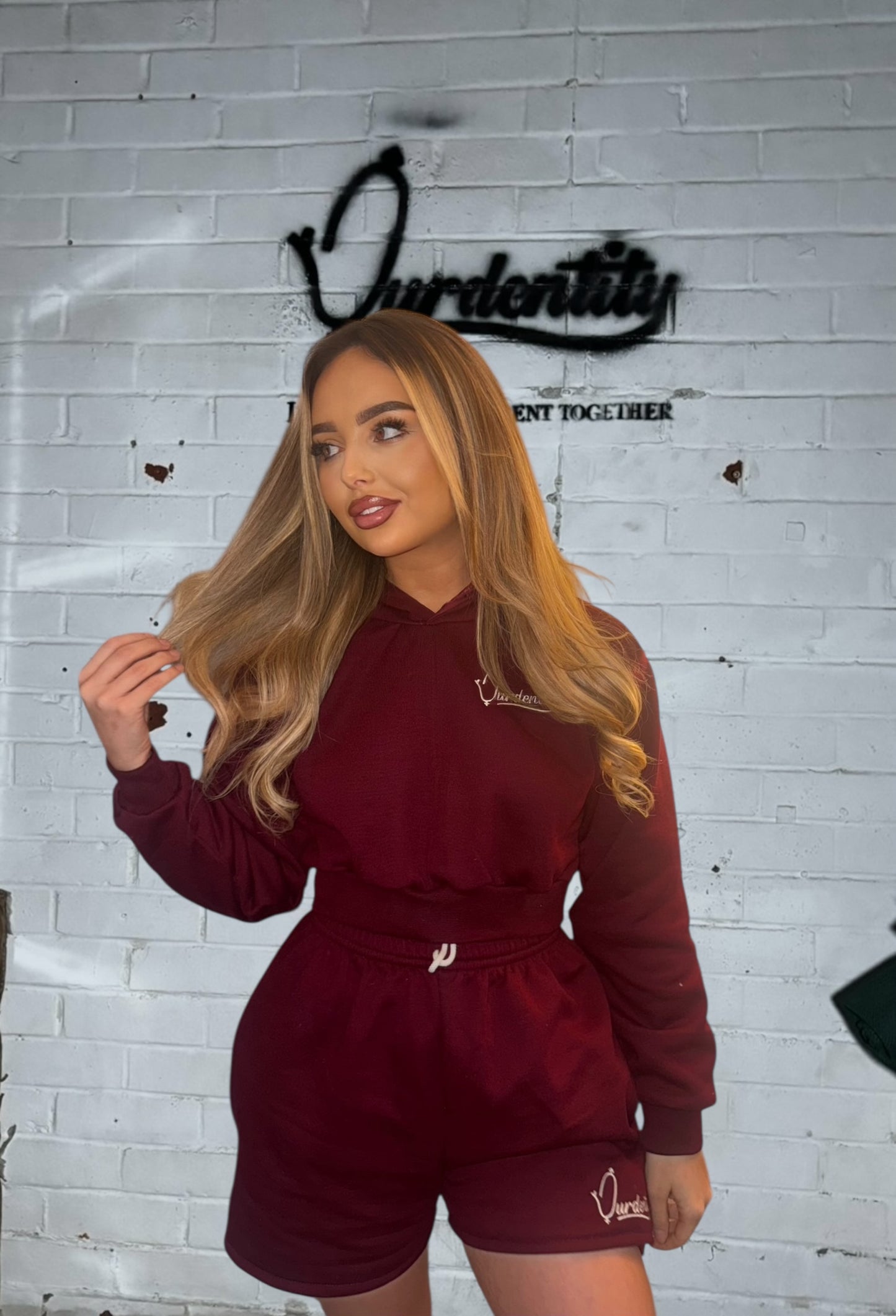 Dark Wine Loungewear Set with our Signature Satin Lined Hood