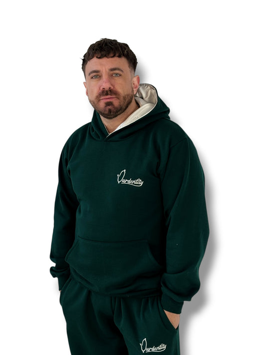 Satin Lined Forest Green Hoodie