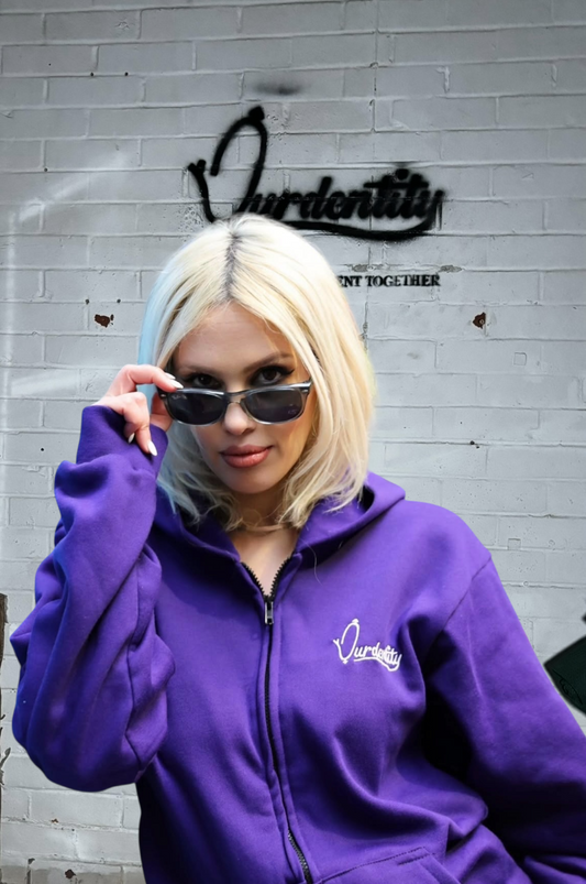 Satin Lined Purple Hoodie