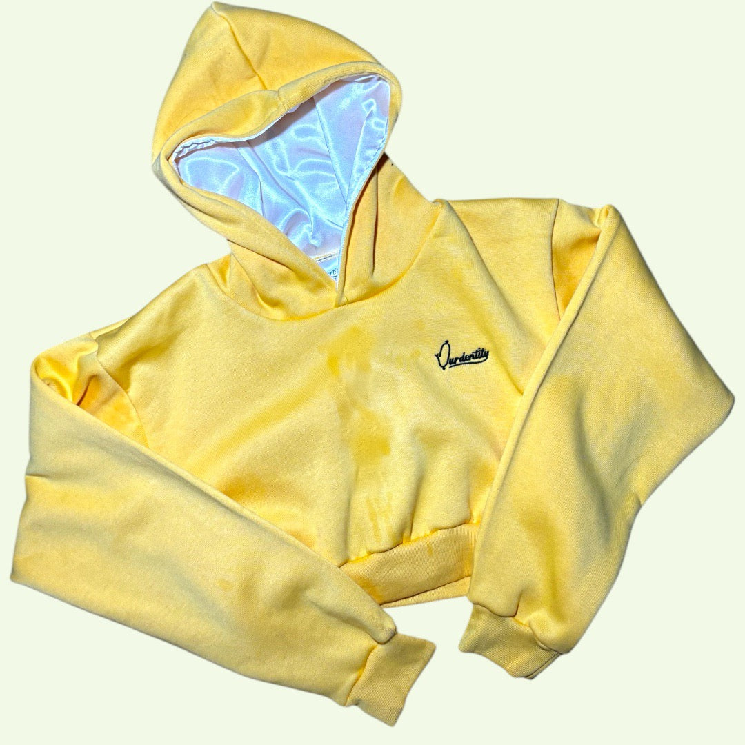 Yellow Crop Overhead Hoodie