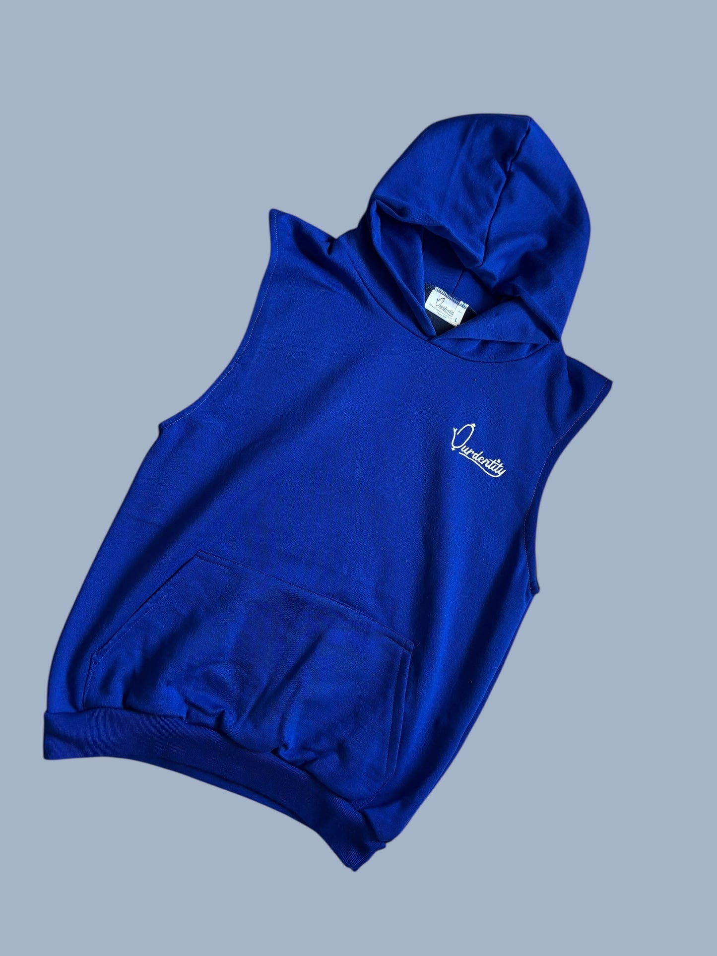Royal Blue Sleeveless Hoodie