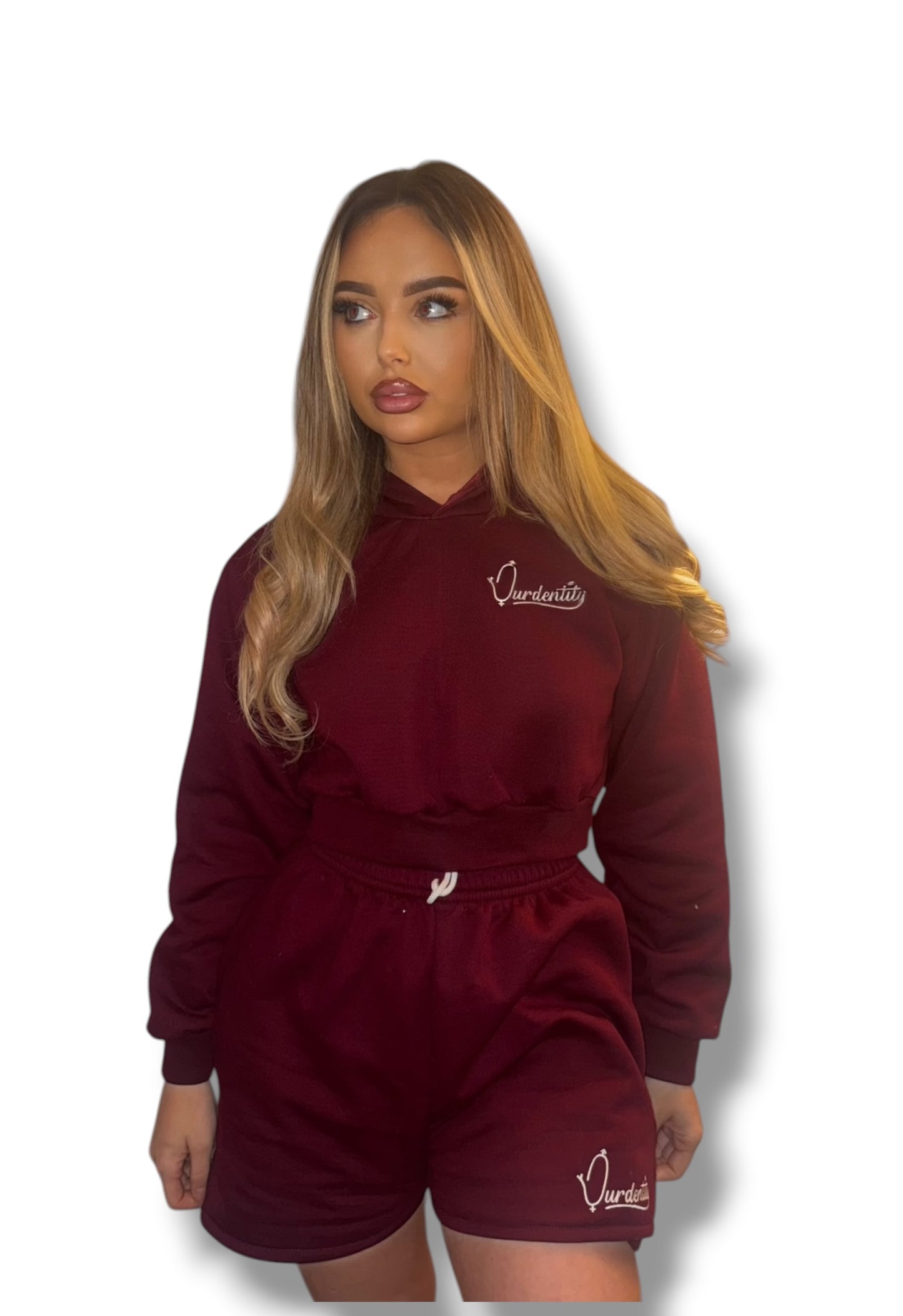 Dark Wine Loungewear Set with our Signature Satin Lined Hood