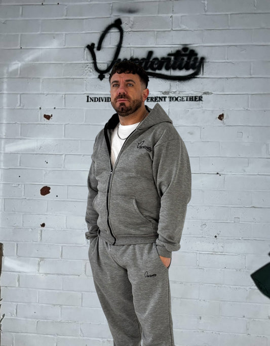 Satin Lined Raven Grey Hoodie