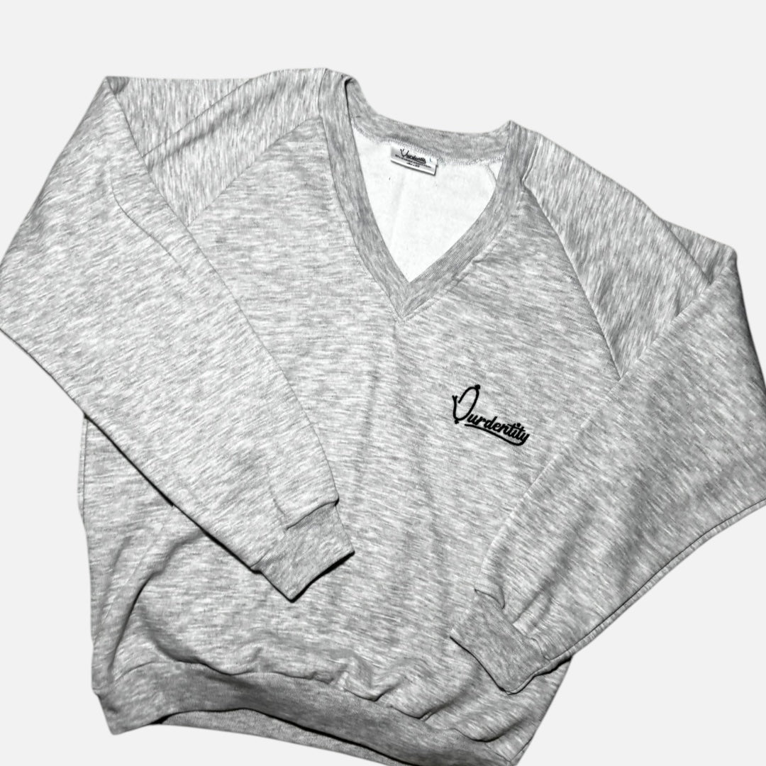 Silver Grey V Neck Jumper