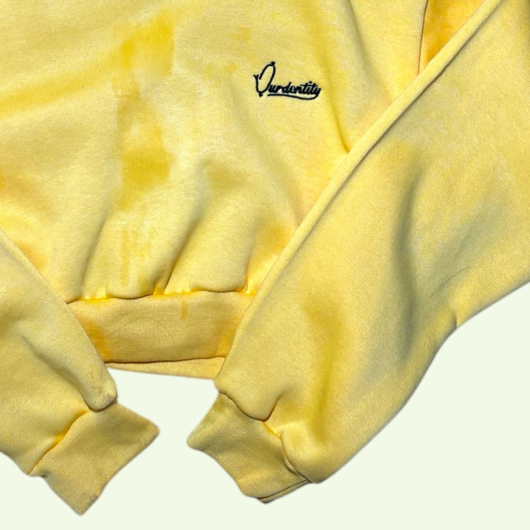 Yellow Crop Overhead Hoodie