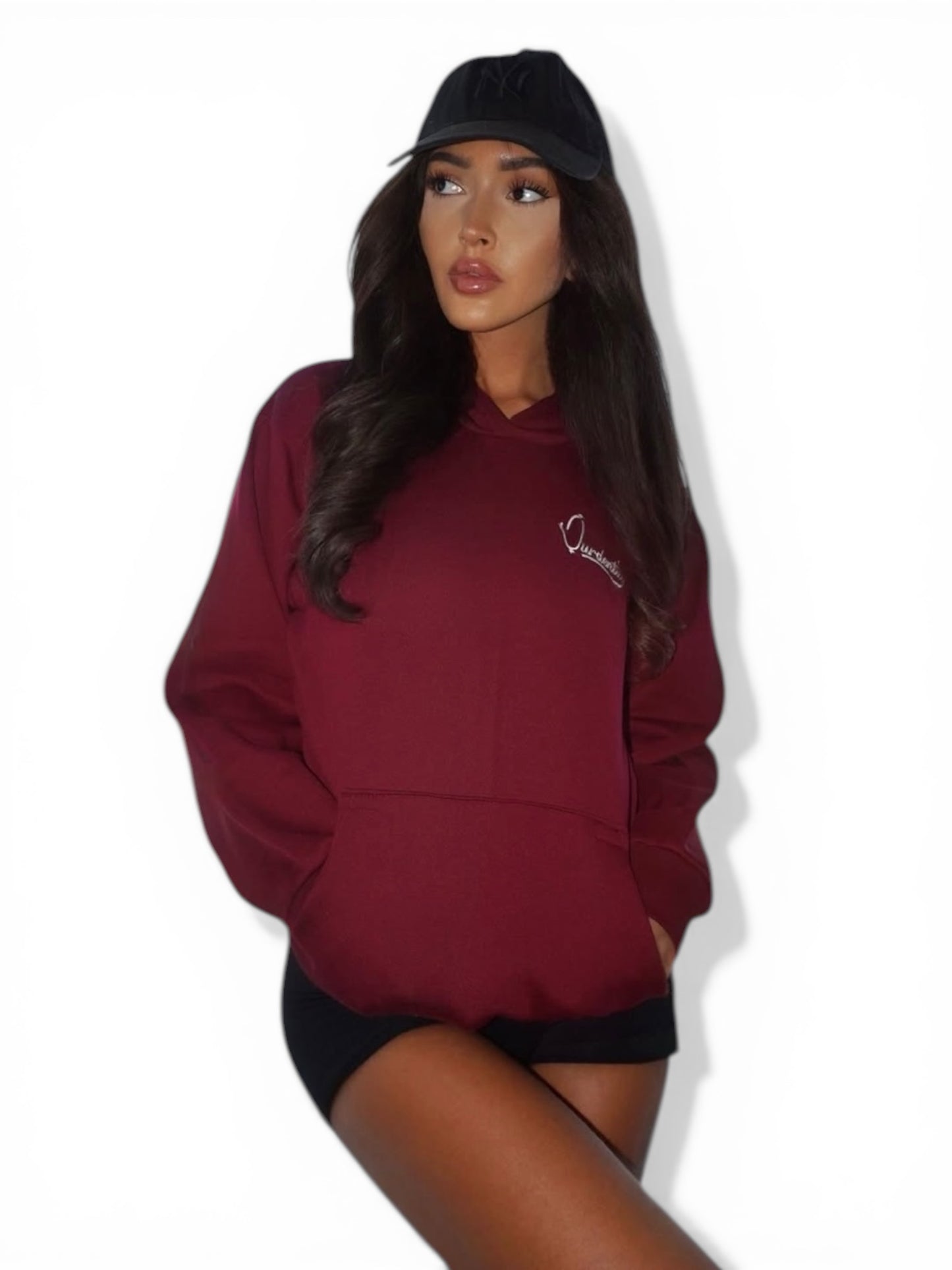 Satin Lined Dark Wine Hoodie