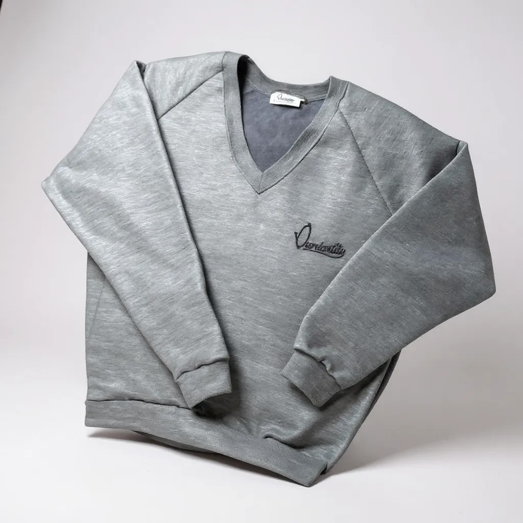 Smoke Grey V Neck Jumper