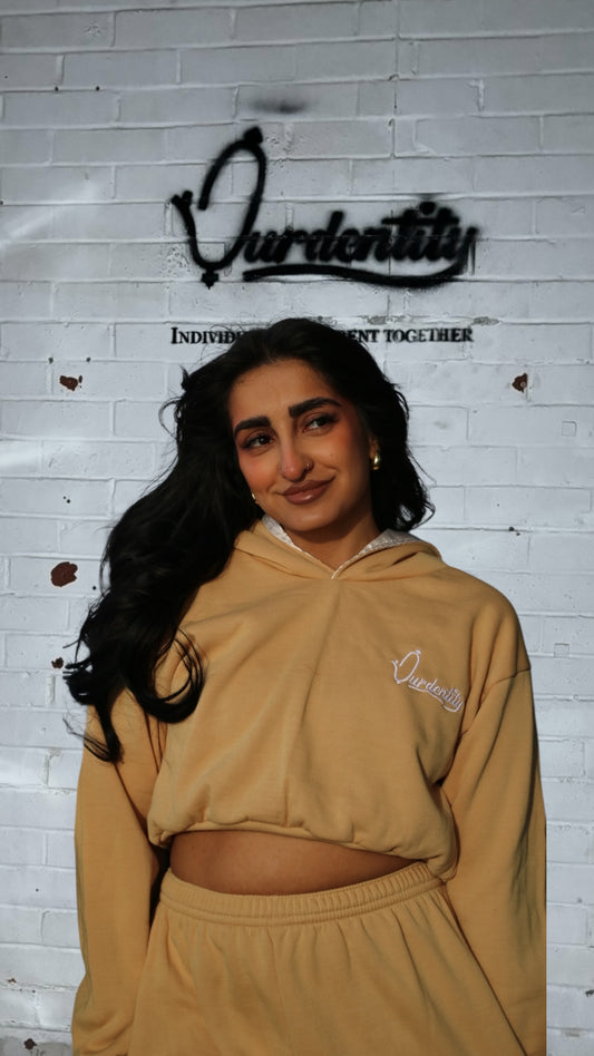Caramel Luxe Crop Hoodie