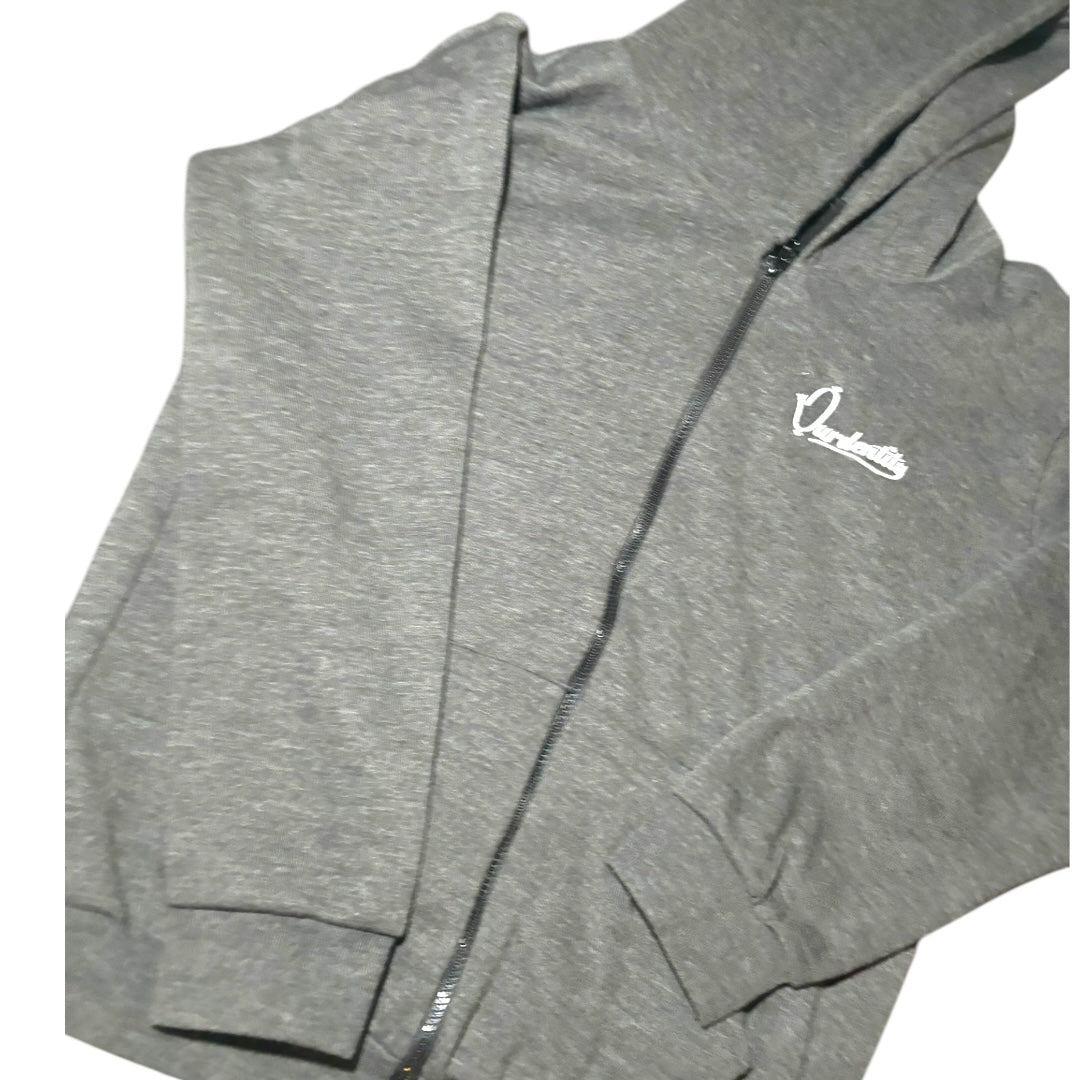 Smoke Grey Full Zip Hoodie