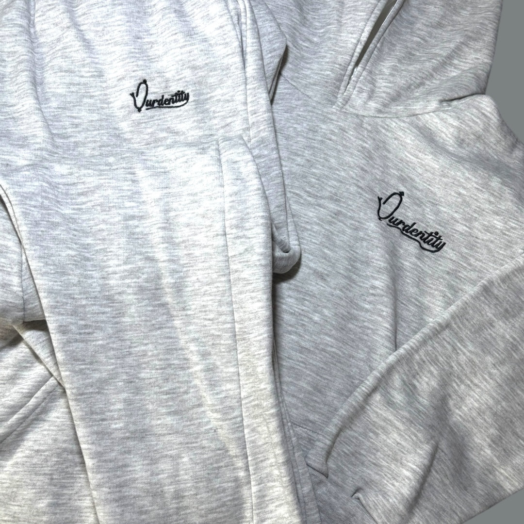 Silver Grey Overhead Tracksuit with Open Ankle Bottoms