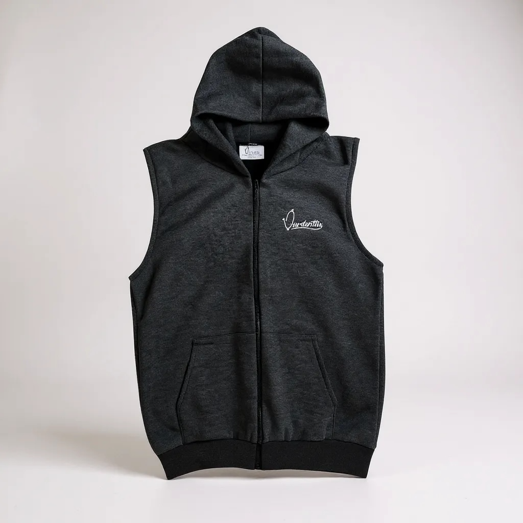 Raven Grey Sleeveless Hoodie