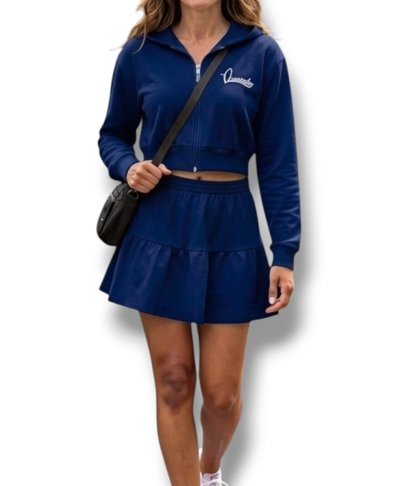 Navy Rara Miniskirt