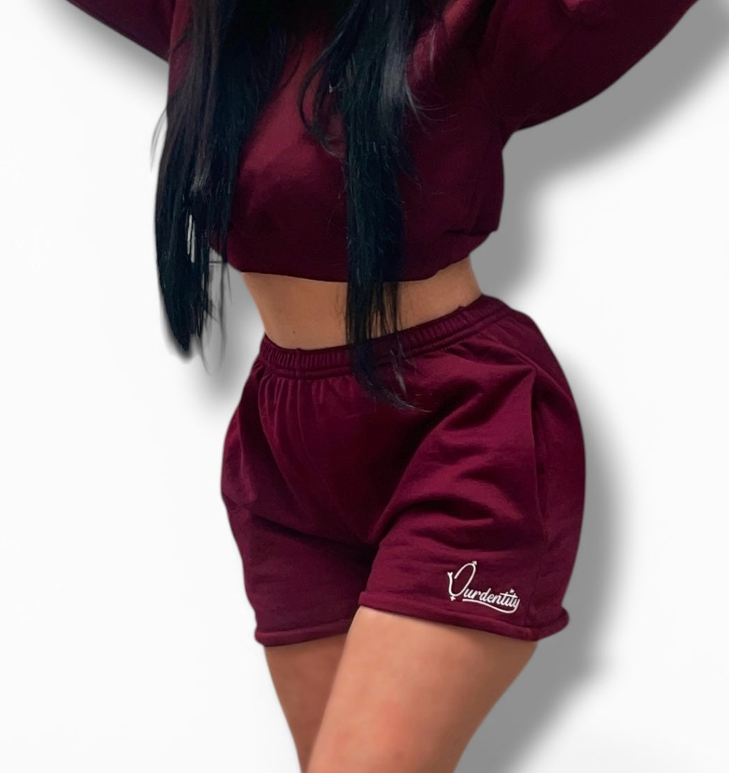 Dark wine lounge shorts