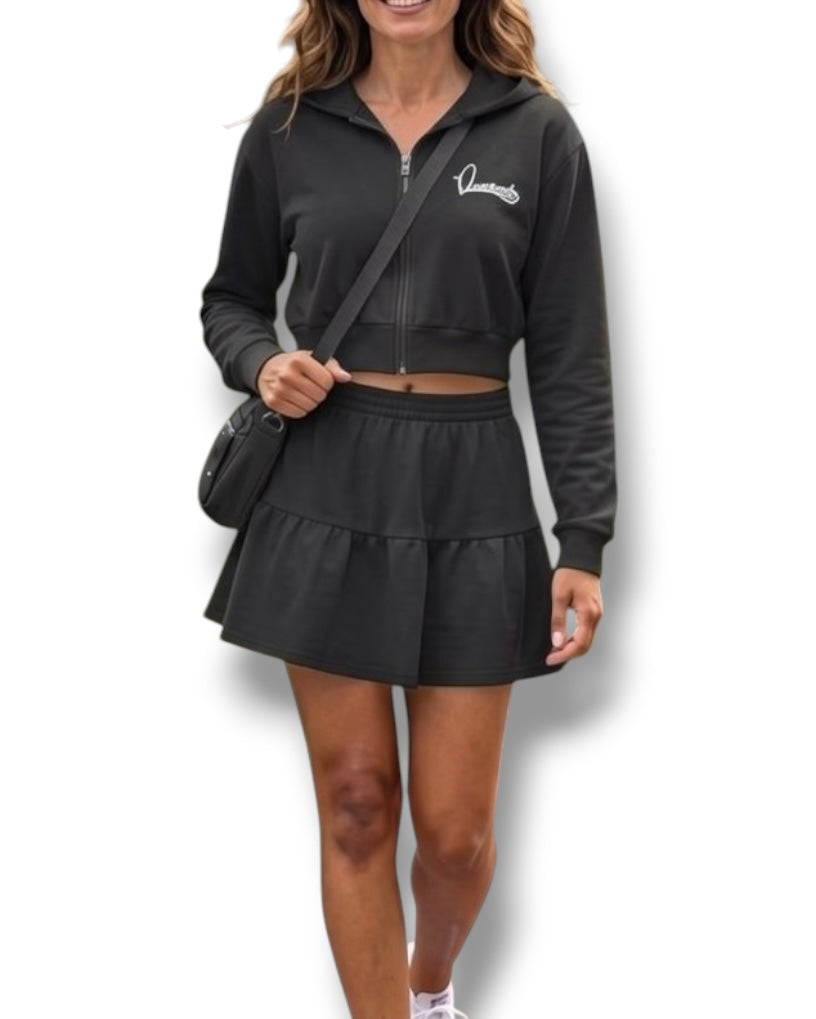 Raven Grey Rara Miniskirt