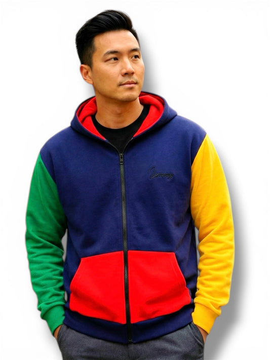 Colourblock Purple Hoodie