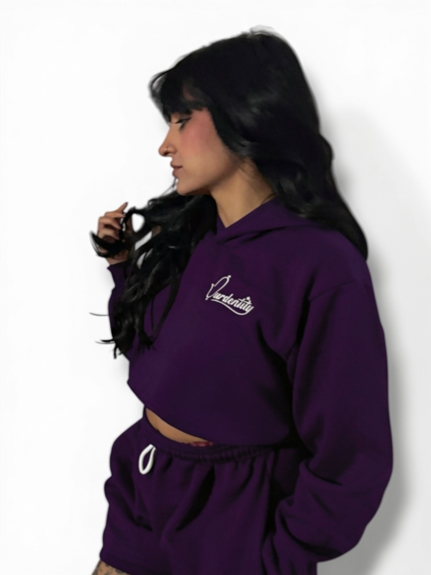 Purple Loungewear Set with our Signature Satin Lined Hood