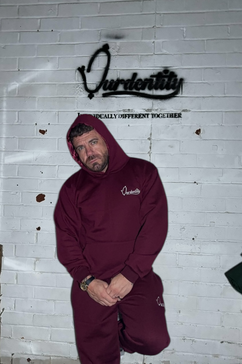 Luxe Dark Wine Tracksuit with Satin Lined Hood