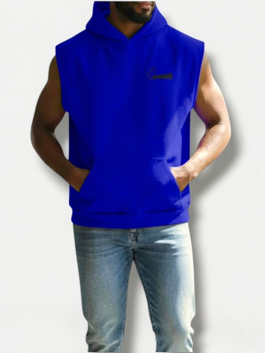 Royal Blue Signature Sleeveless Hoodie