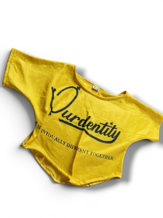 Yellow Pump Cover Gym Top