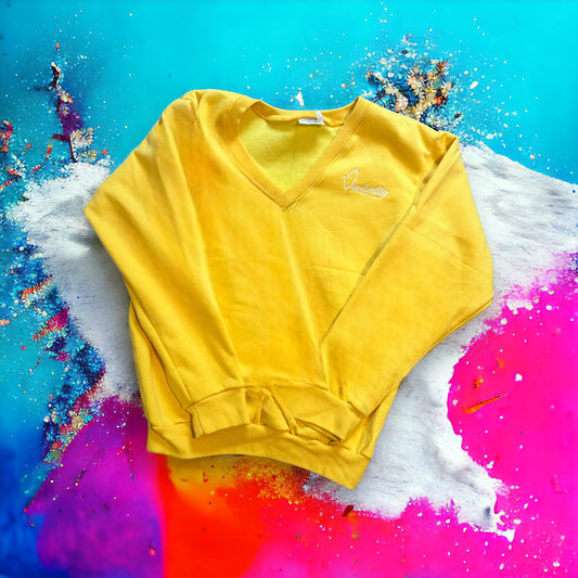 Yellow V neck jumper