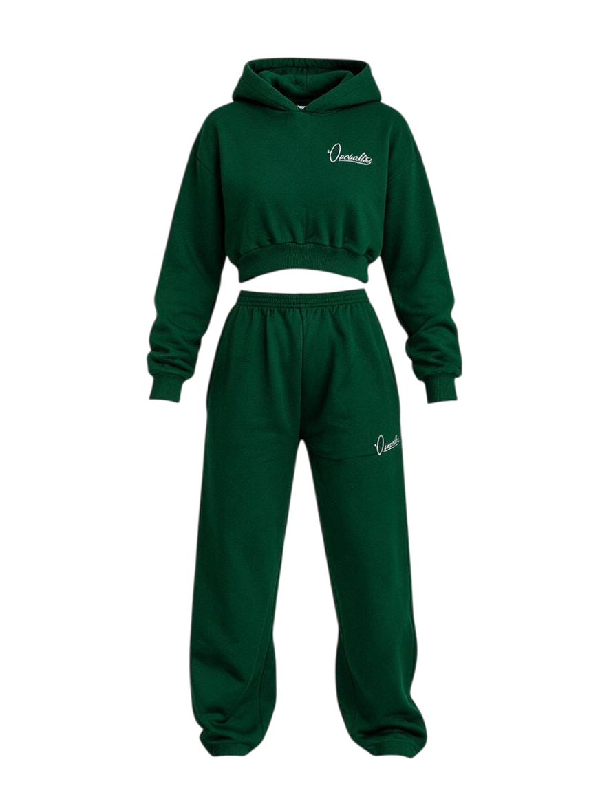Forest Green Baggy Style Joggers